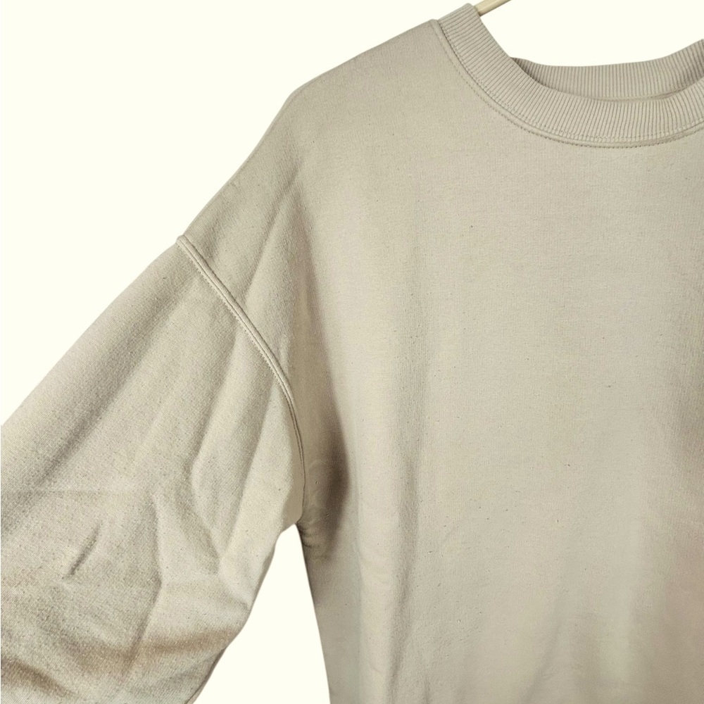 Zara crewneck sweatshirt, S, biege, Oversized baggy Comfy Cozy Cottagecore - Picture 4 of 5